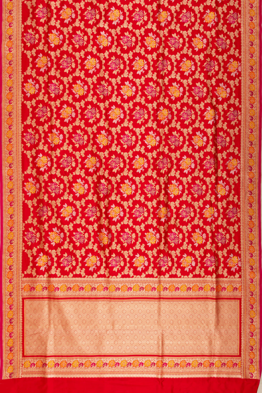Banarasi Silk Kadwa Jaal Red Saree