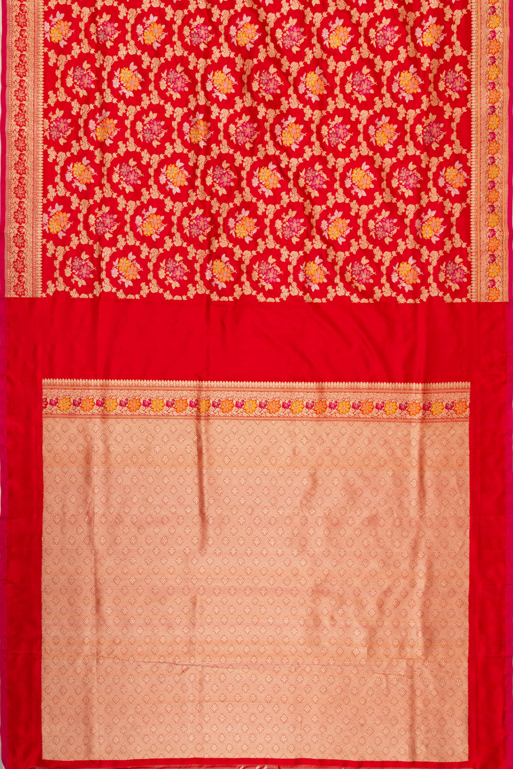 Banarasi Silk Kadwa Jaal Red Saree