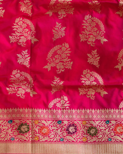 Banarasi Silk Jaal Pink Saree