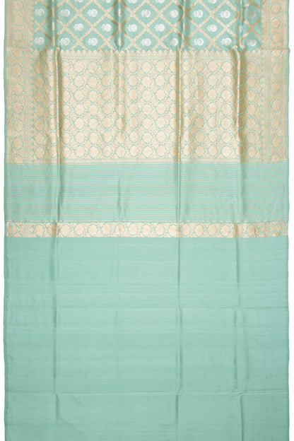 Banarasi Silk Jaal And Butta Opel Green Saree