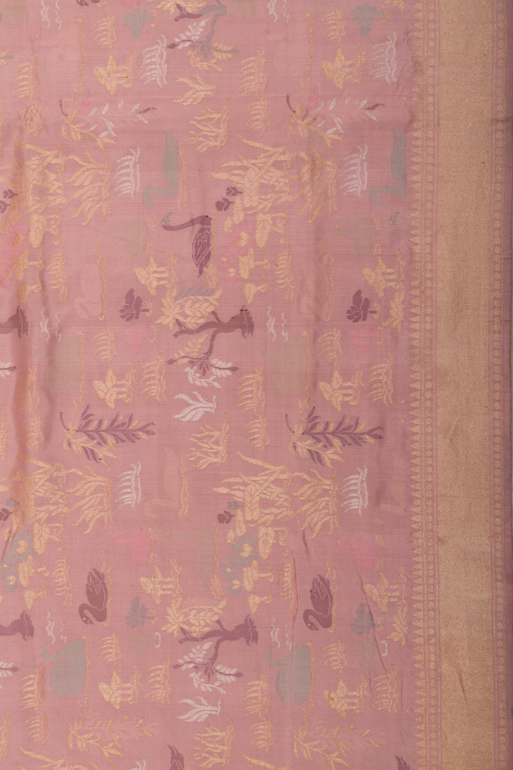 Banarasi Silk Jamdani Pastel Pink Saree