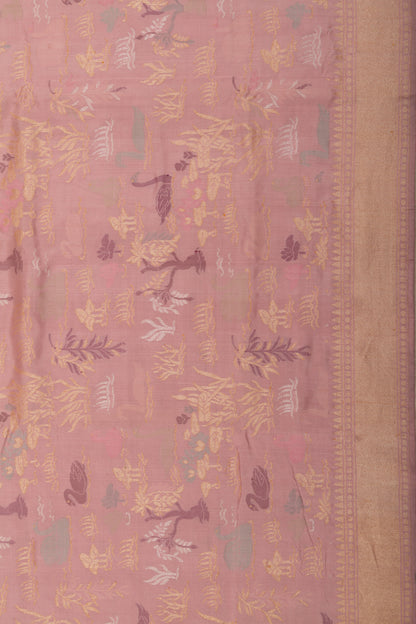 Banarasi Silk Jamdani Pastel Pink Saree