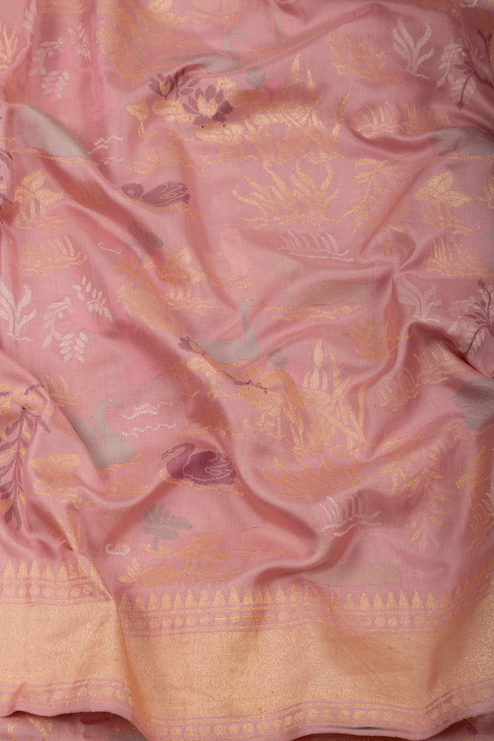 Banarasi Silk Jamdani Pastel Pink Saree