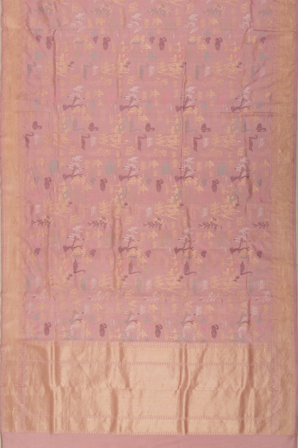 Banarasi Silk Jamdani Pastel Pink Saree