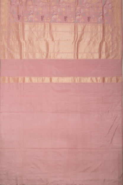 Banarasi Silk Jamdani Pastel Pink Saree