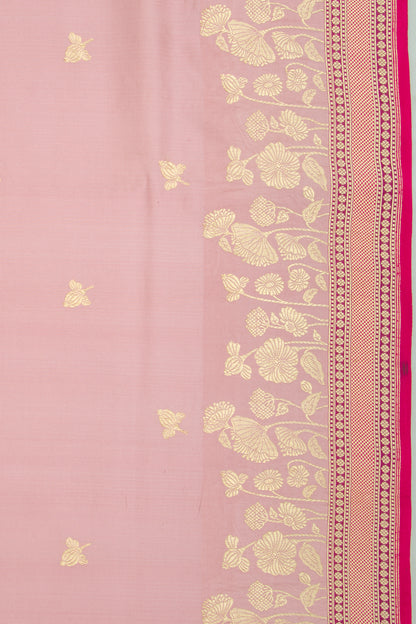 Banarasi Silk Butta Light Pink Saree