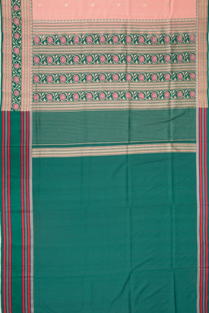Banarasi Silk Butta Peach Saree