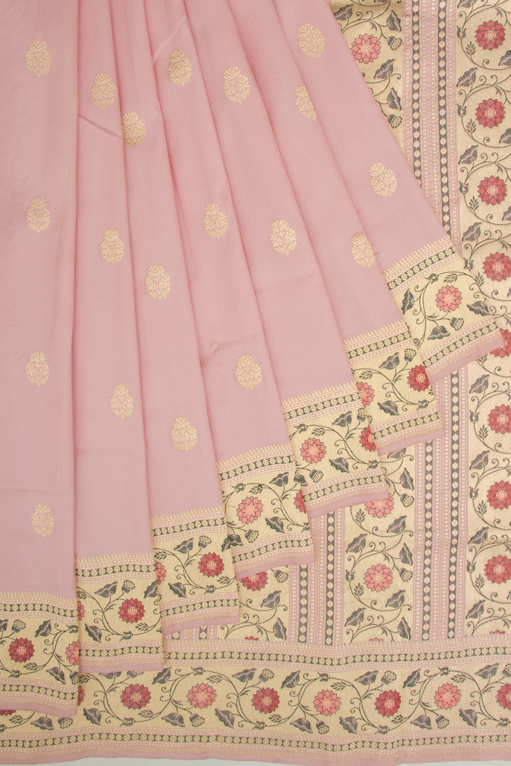 Banarasi Silk Butta Lilac Saree