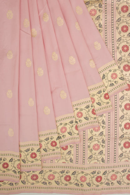 Banarasi Silk Butta Lilac Saree