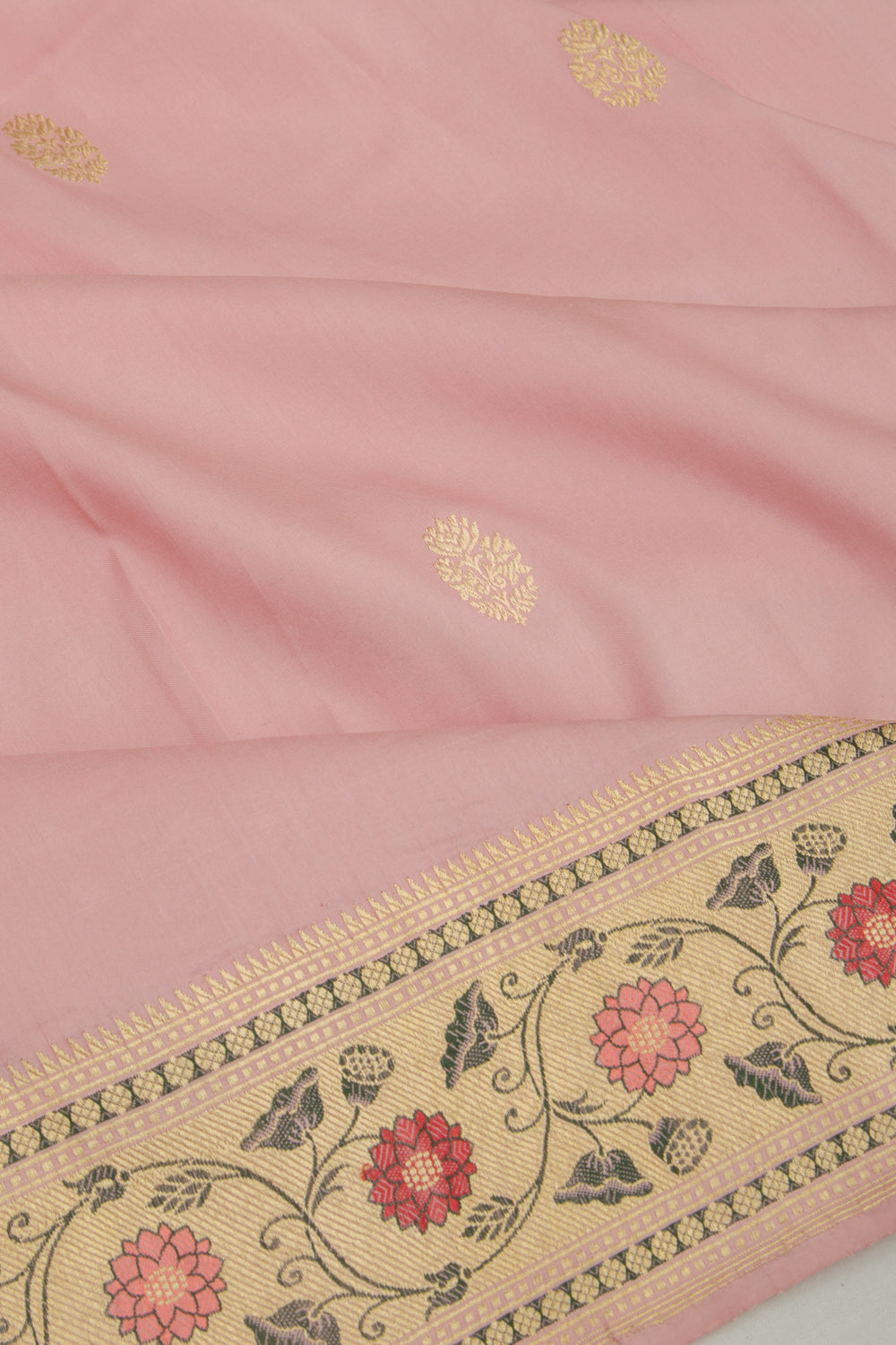 Banarasi Silk Butta Lilac Saree