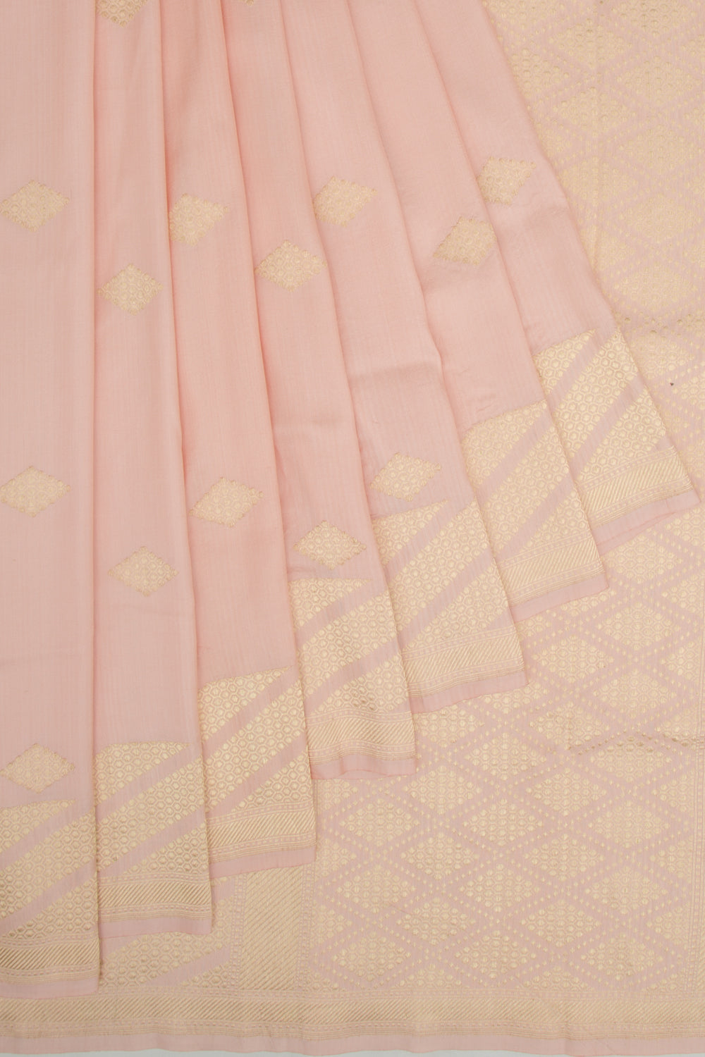 Banarasi Silk Butta Light Pink Saree