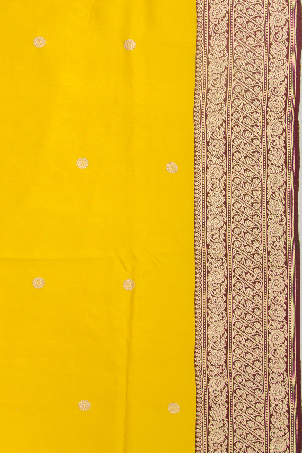 Banarasi Silk Butta Yellow Saree