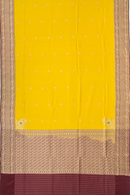 Banarasi Silk Butta Yellow Saree