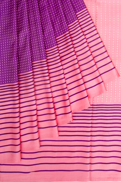 Banarasi Silk Polka Dot Brocade Purple Saree