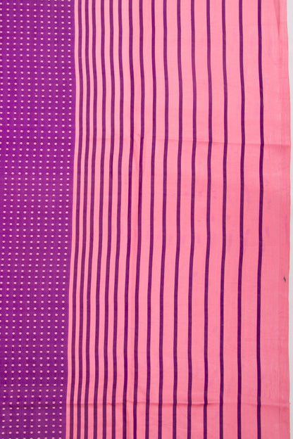Banarasi Silk Polka Dot Brocade Purple Saree