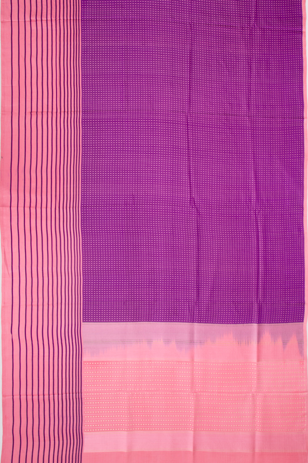 Banarasi Silk Polka Dot Brocade Purple Saree