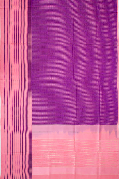 Banarasi Silk Polka Dot Brocade Purple Saree