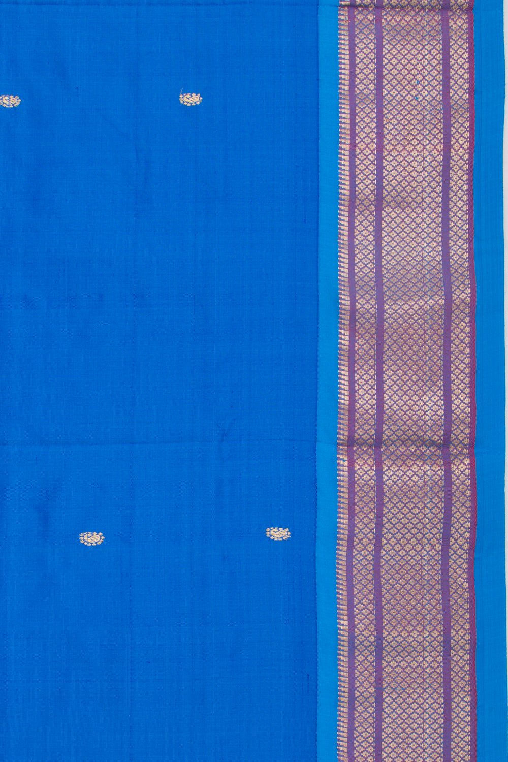 Paithani Silk Butta Blue Saree