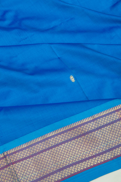 Paithani Silk Butta Blue Saree