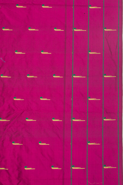 Soft Silk Paithani Inspired Butta Purple Saree With Triple Muniya Border