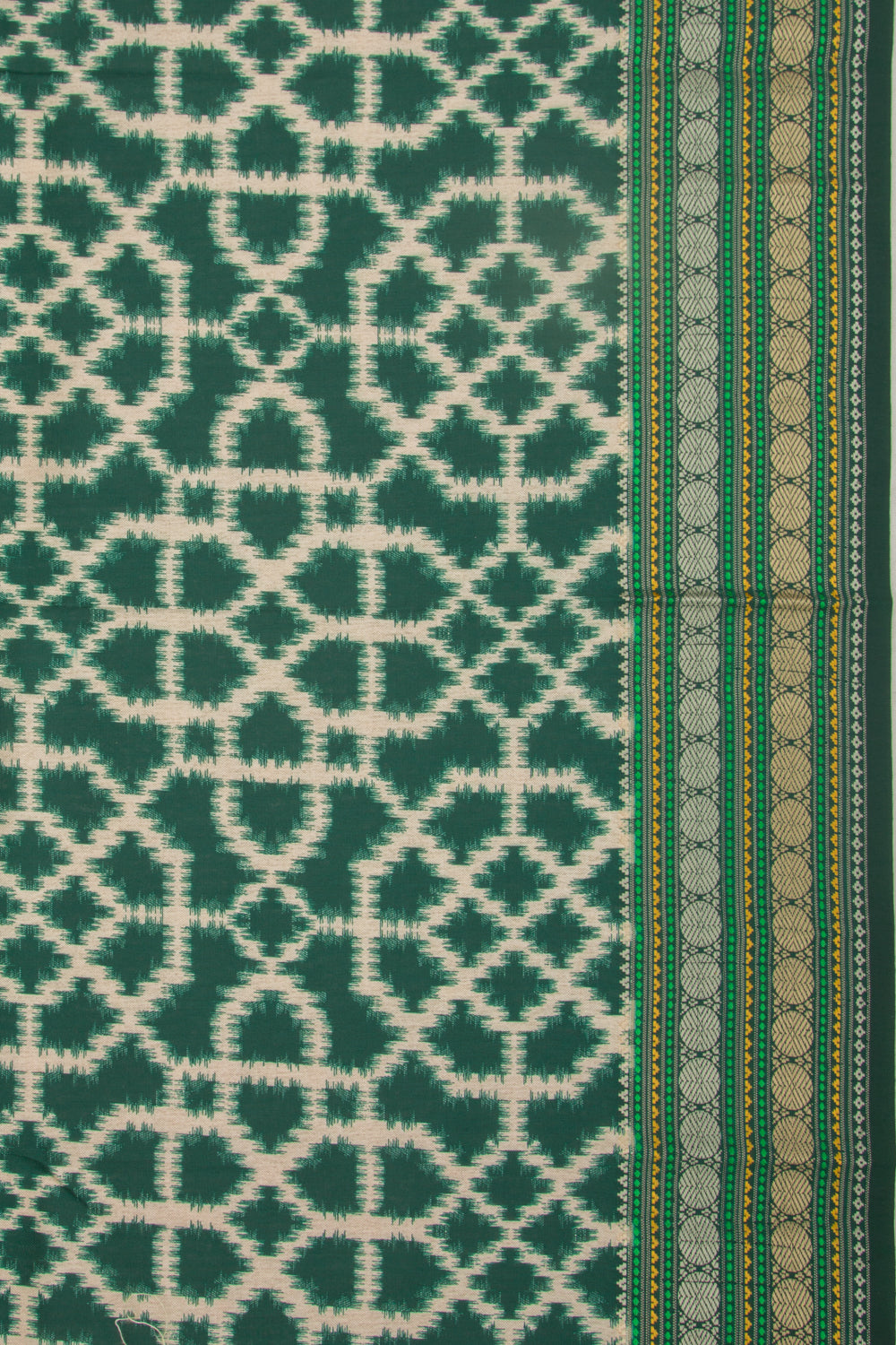 Soft Dupion Silk Printed Green Saree