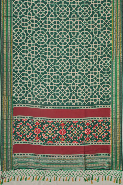 Soft Dupion Silk Printed Green Saree