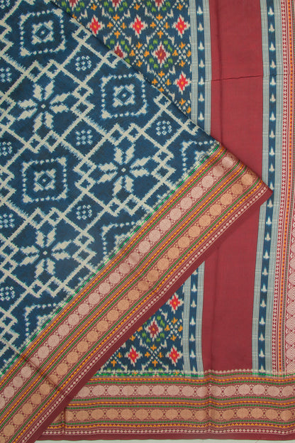 Soft Dupion Silk Printed Dark Blue Saree