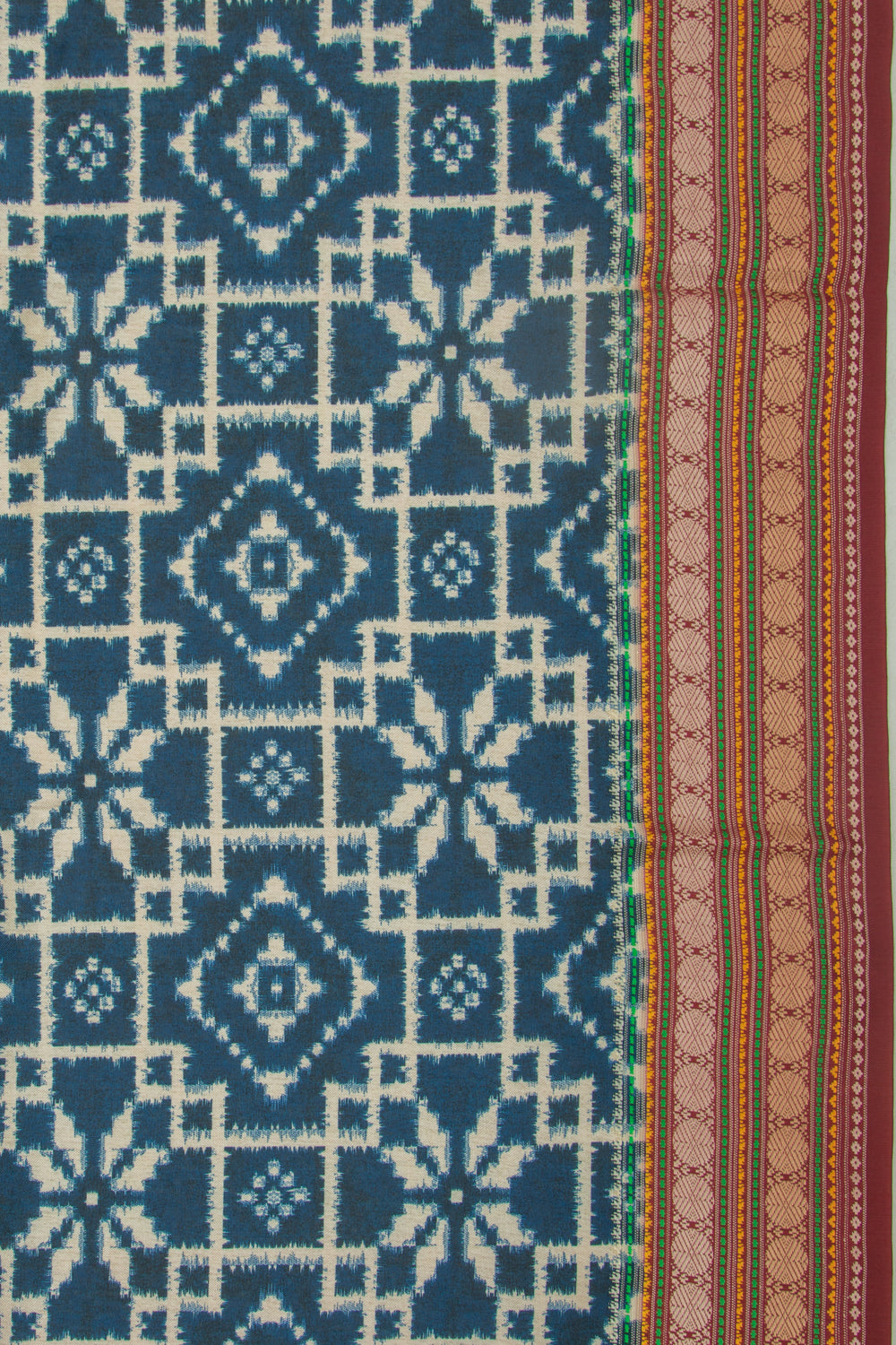 Soft Dupion Silk Printed Dark Blue Saree