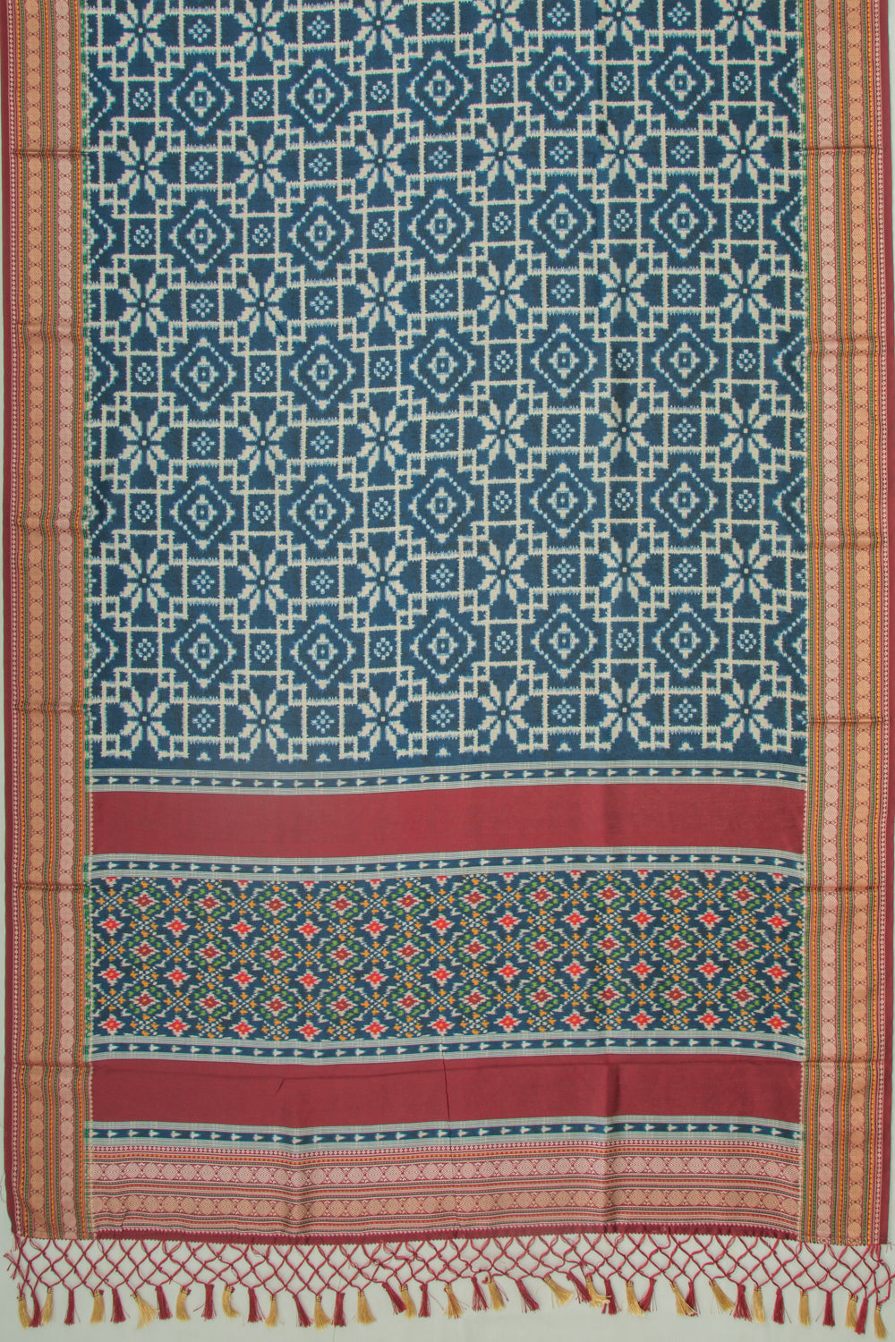 Soft Dupion Silk Printed Dark Blue Saree