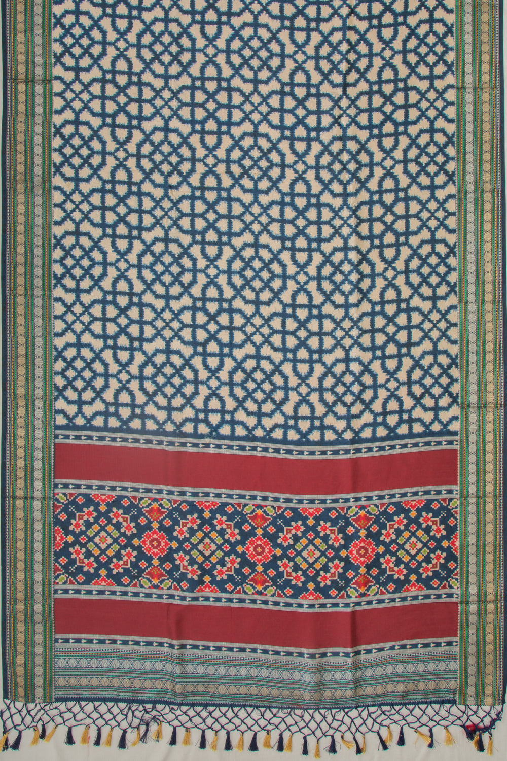 Soft Dupion Silk Printed Off White Saree