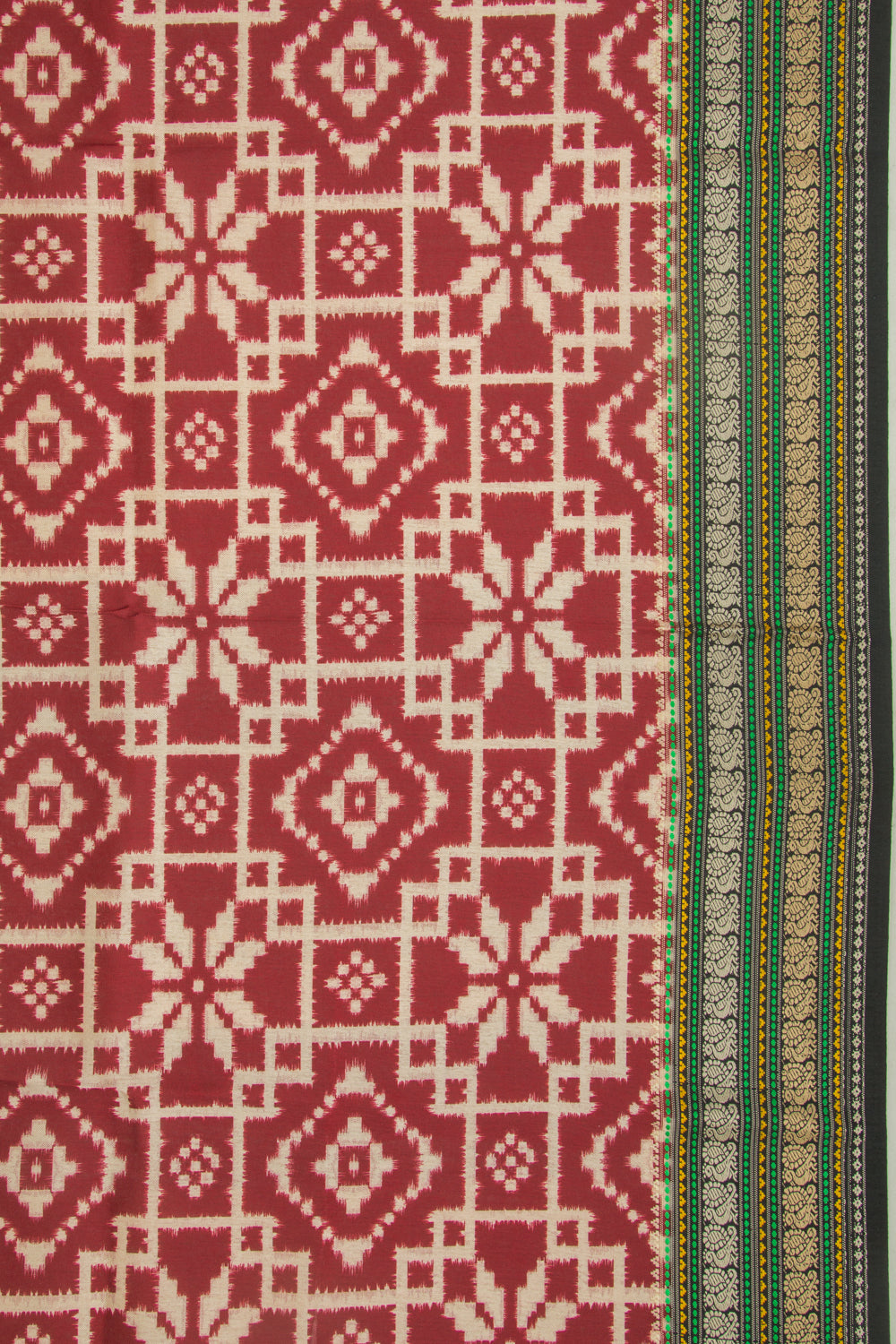Soft Dupion Silk Printed Maroon Saree