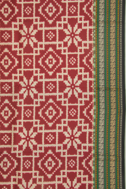 Soft Dupion Silk Printed Maroon Saree