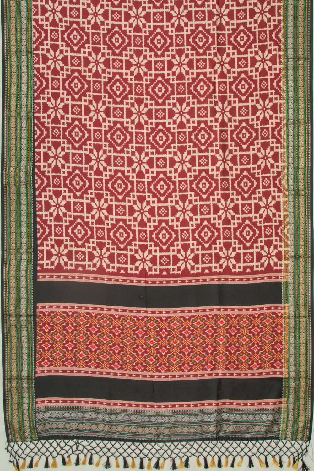 Soft Dupion Silk Printed Maroon Saree