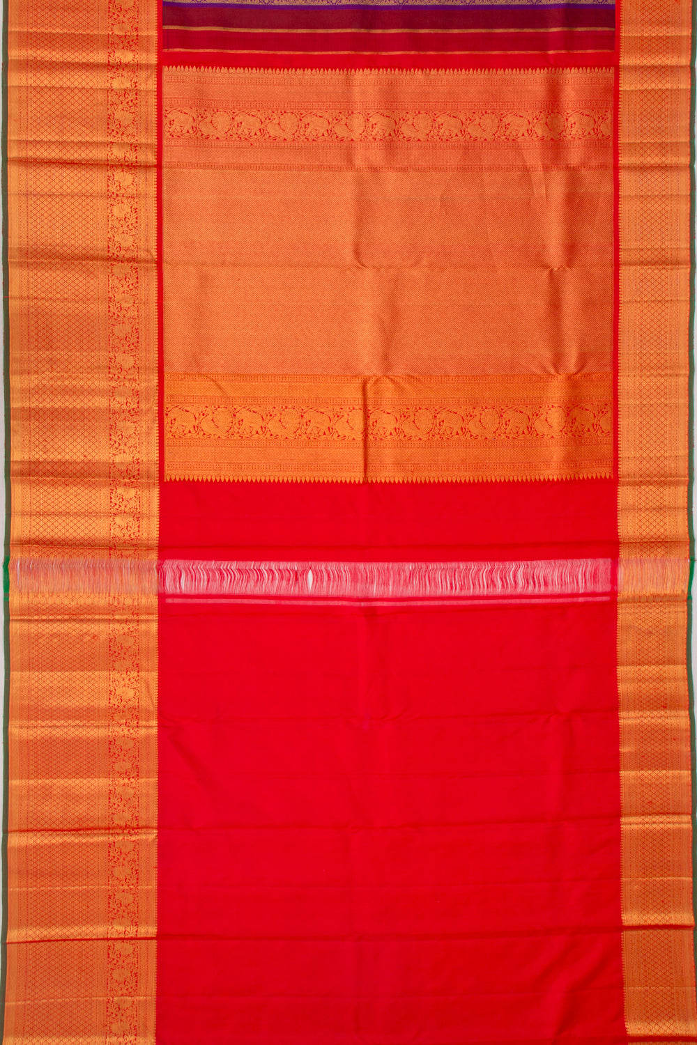 Kanchipuram Silk Brocade Purple Saree