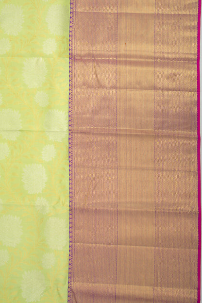 Kanchipuram Silk Jaal Pastel Green Saree