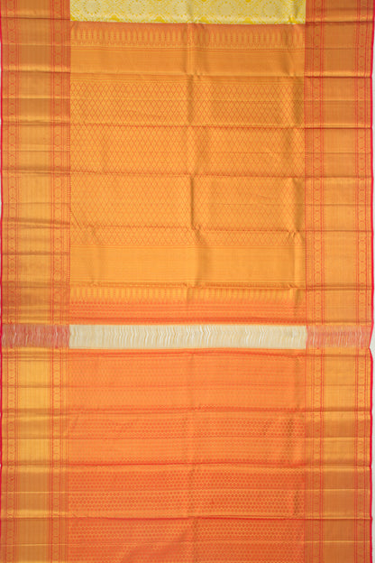 Kanchipuram Silk Tissue Brocade Gold Saree