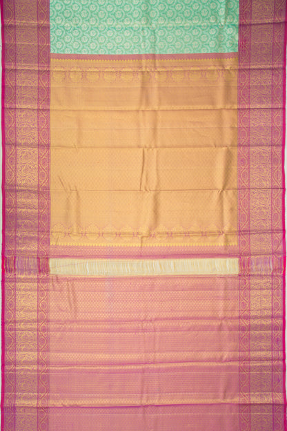 Kanchipuram Silk Tissue Brocade Sea Green Saree