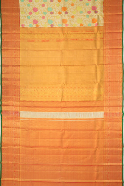 Kanchipuram Silk Brocade Gold Saree