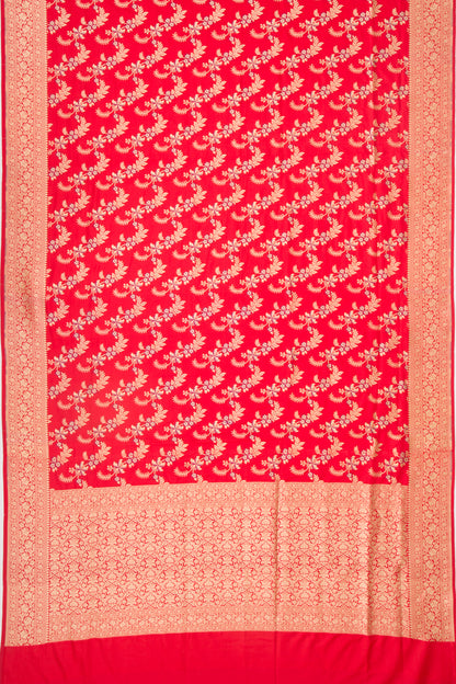 Banarasi Silk Jaal Red Saree
