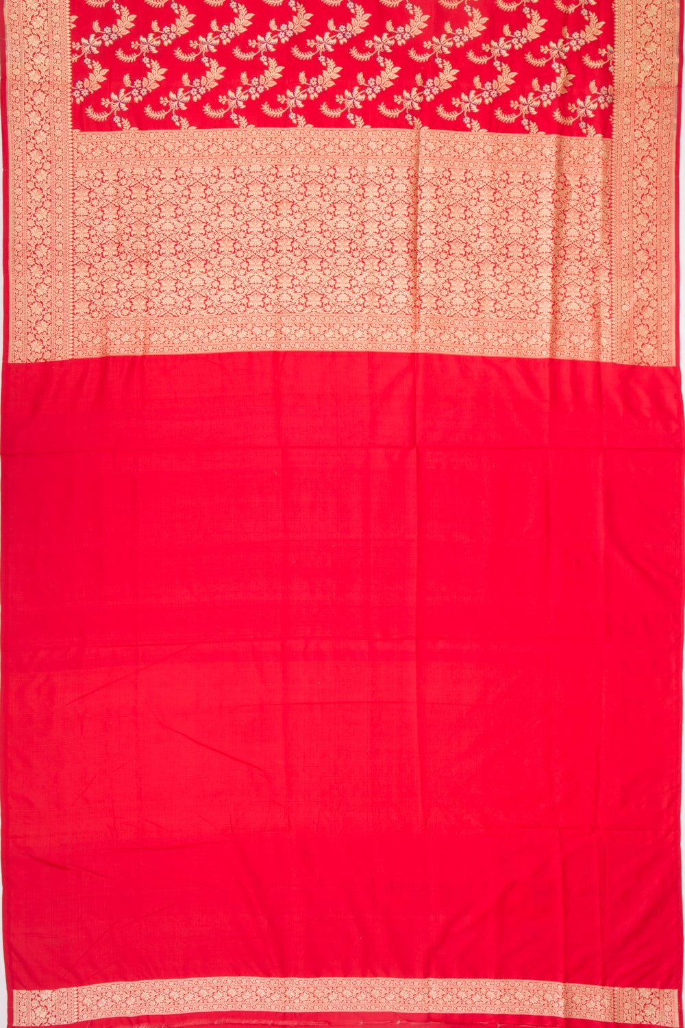 Banarasi Silk Jaal Red Saree