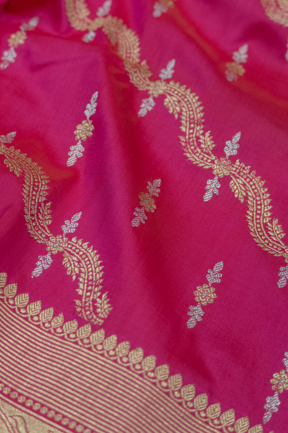 Banarasi Silk Brocade Pink Saree