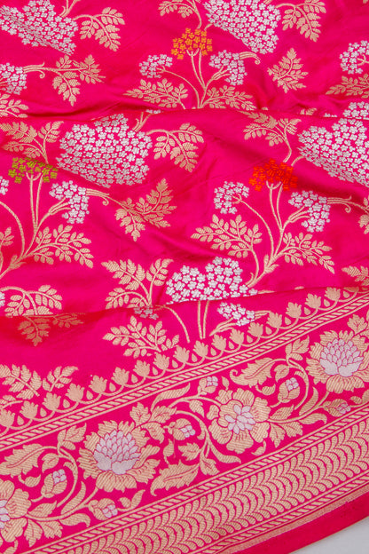 Banarasi Silk Brocade Pink Saree