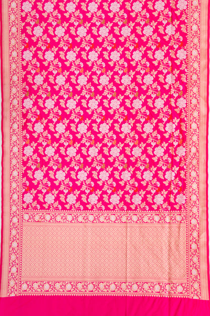 Banarasi Silk Brocade Pink Saree