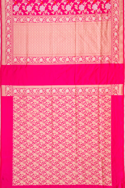 Banarasi Silk Brocade Pink Saree