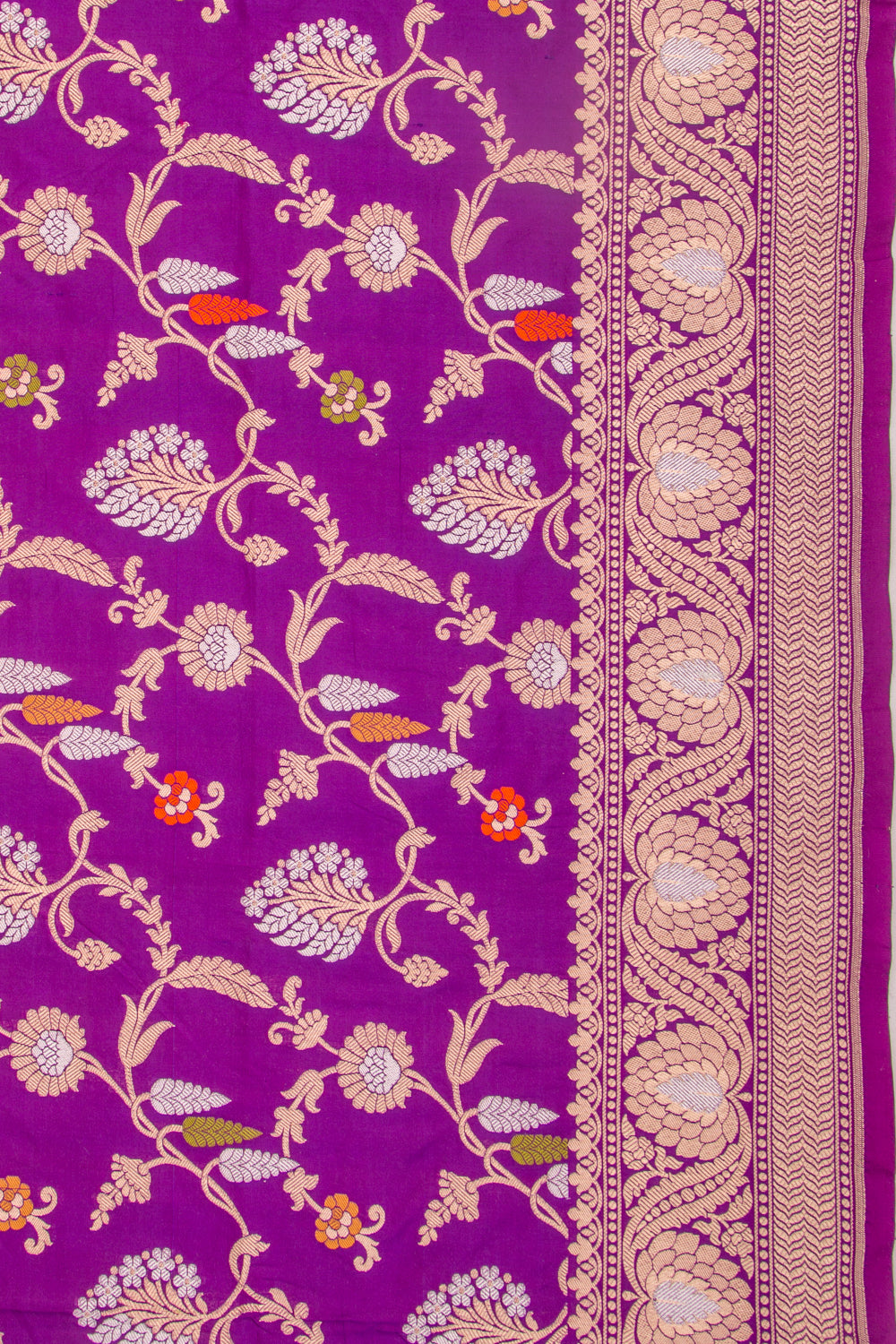 Banarasi Silk Brocade Purple Saree
