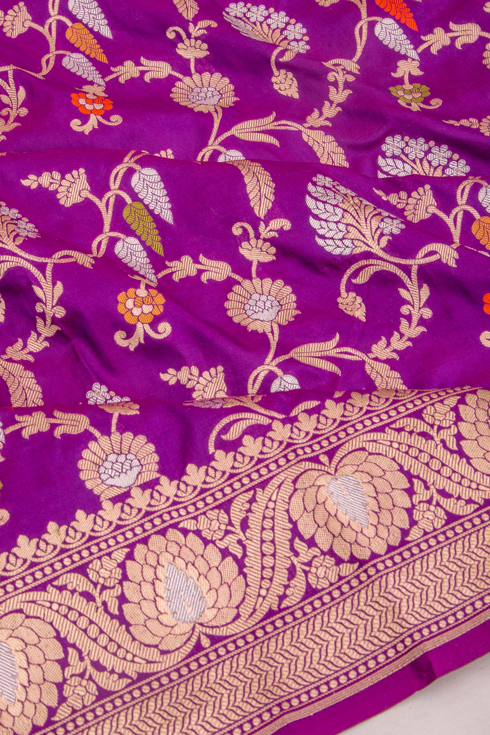 Banarasi Silk Brocade Purple Saree