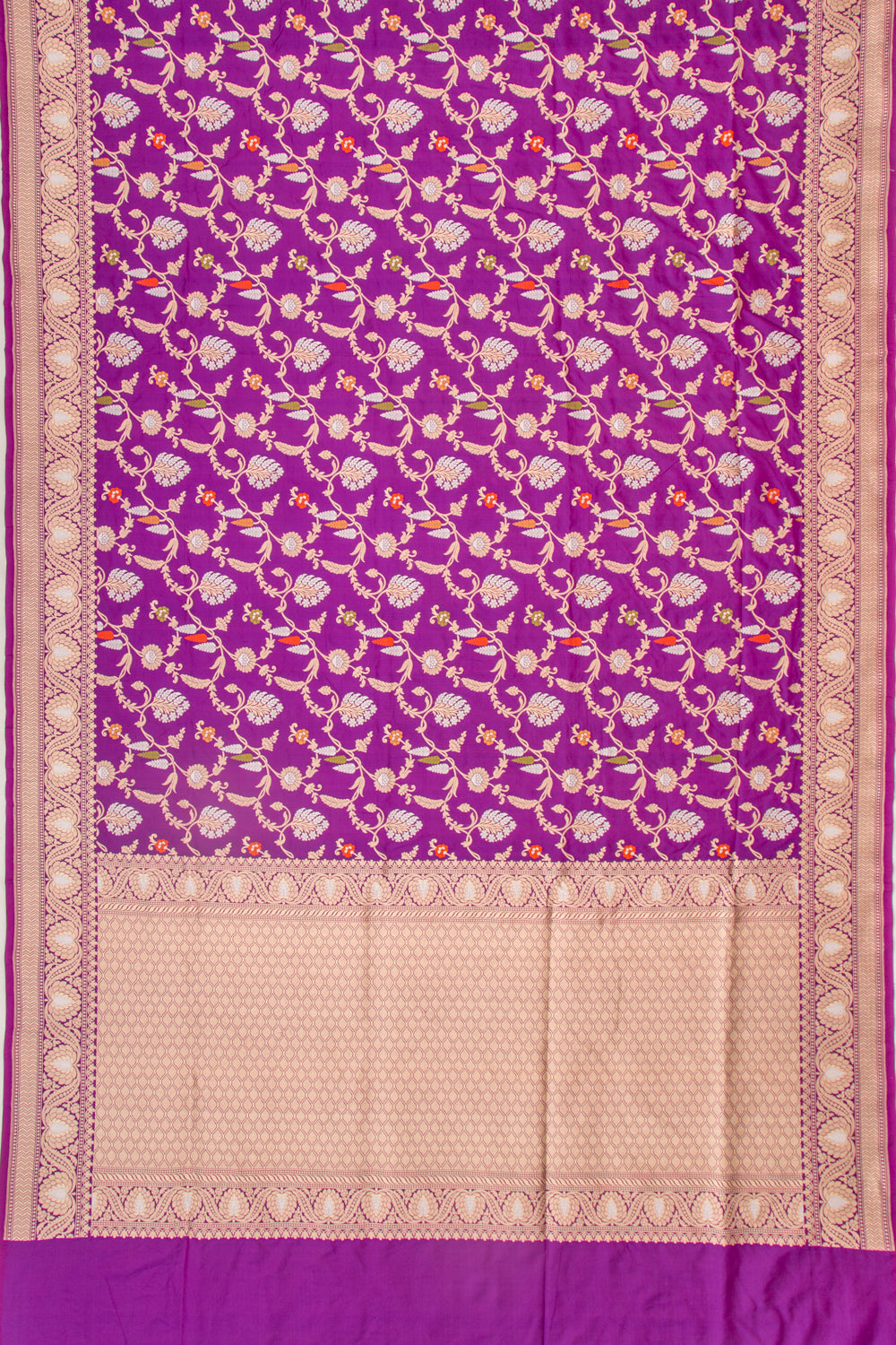 Banarasi Silk Brocade Purple Saree