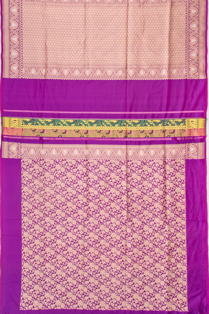 Banarasi Silk Brocade Purple Saree
