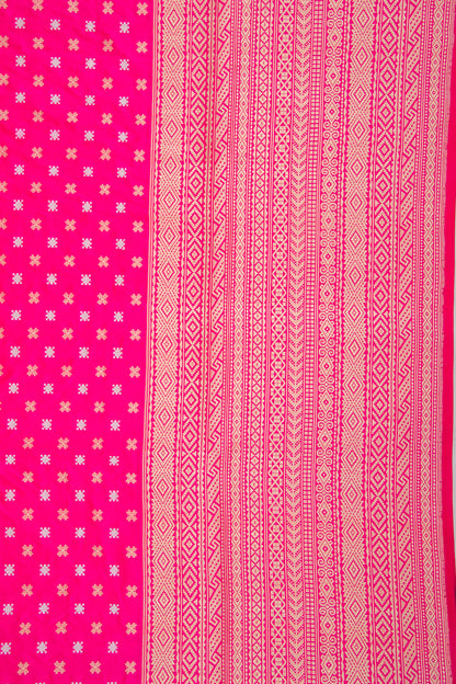 Banarasi Silk Brocade Pink Saree