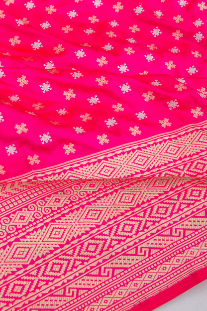 Banarasi Silk Brocade Pink Saree